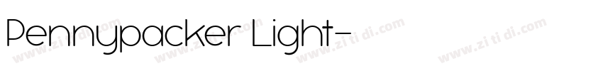 Pennypacker Light字体转换 Pennypacker Light字体转换